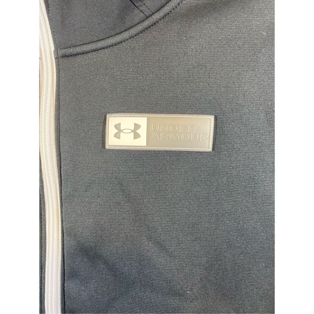 Under Armour Women's Armour Mixed Media ½ Zip Sweatshirt (Black/White) Size Smal - Picture 4 of 9